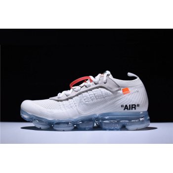 2018 Virgil Abloh Off-White x Nike Air VaporMax White Black/Total Orange AA3831-100 Shoes